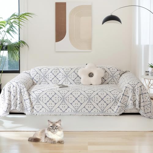 jianyana Sofa überzug,Weich Sofabezug Universal Couch überzug für 2 3 4 Sitzer mit Sofaschoner Atmungsaktiv Maschinenwaschbar Möbelschutz für nordisches Sofa mit 1 Kissenbezug von jianyana
