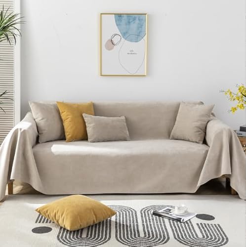 jianyana Sofa überzug Sofaüberwurf Weich Strapazierfähig Wendbar Chenille Universal Couch überzug mit Modernes Karomuster Möbelschutz für 1 2 3 4 Sitzer Sofa Zweisitzer L-förmige Ecke Futon Sofas von jianyana