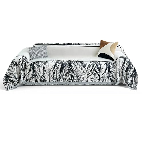 jianyana Sofa überzug Sofaüberwurf Weich Strapazierfähig Wendbar Chenille Universal Couch überzug mit Modernes Karomuster Möbelschutz für 1 2 3 4 Sitzer Sofa Zweisitzer L-förmige Ecke Futon Sofas von jianyana