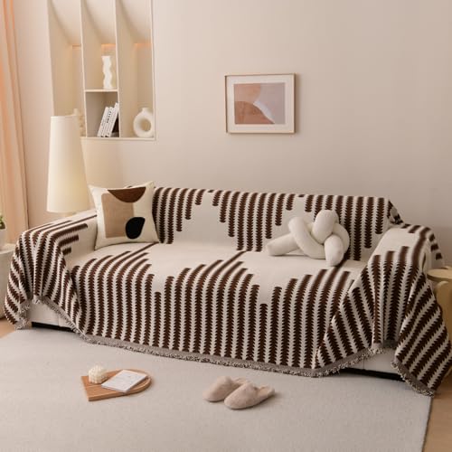 jianyana Sofa überzug Sofaüberwurf Weich Strapazierfähig Wendbar Chenille Universal Couch überzug mit Modernes Karomuster Möbelschutz für 1 2 3 4 Sitzer Sofa Zweisitzer L-förmige Ecke Futon Sofas von jianyana