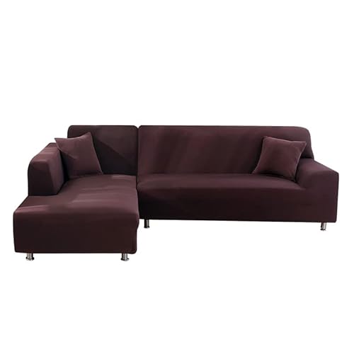 jianyana Sofabezug L Form Sofa Überwürfe Stretch Couchbezug L Form Rechts oder Links mit 2 Kissenbezügen Waschbar Ecksofa Sofaüberwurf Möbelschutz von jianyana