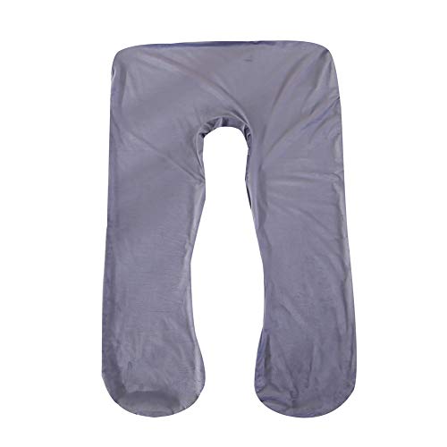 jianyana U-förmiger Kissenbezug für Schwangerschaft, Baumwolle, 80 x 155 cm, waschbar, Grau von jianyana