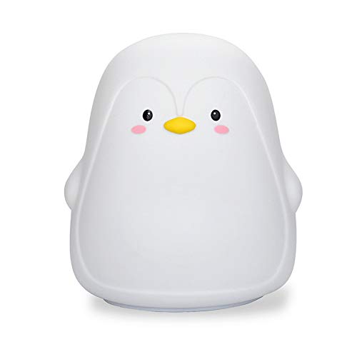 jiashemeng Cartoon Penguin USB Wiederaufladbare Farbwechsel Pat Nachtlicht Nachttischlampe, Wiederaufladbare Baby Nachtlicht Kompatibel Mit Touch-Control-Fernbedienung Weiß von Napacoh