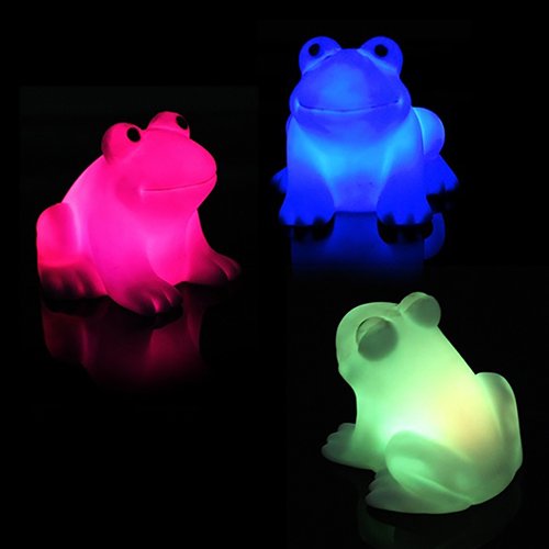 Energie Magie LED Niedlichen Frosch Nachtlicht Lampe Wechselnde Farben Bunte Lampe Geschenk, Weiches Nachtlicht Baby Kinder Lampe Dekoration Für Halloween von Napacoh