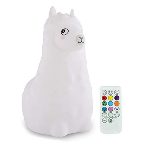 jiashemeng Owl Alpaca Koala Fernbedienung Pat Farbwechsel LED Nachtlicht Nachttischlampe, Wiederaufladbares Baby Nachtlicht Kompatibel Mit Touch-Fernbedienung Alpaka#None von Napacoh