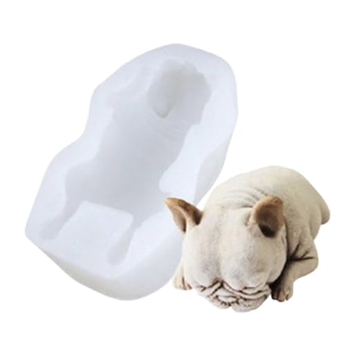 3D Hund Silikonform Niedlicher Hund DIY Fondant Mousse Dekoration Schlafender Hund Silikonform Kerzenform Seifenform Hund Silikon Formen Tier Backform (02) von jiejack