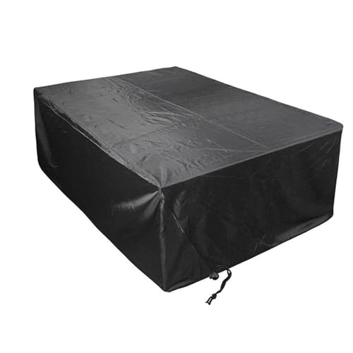 Abdeckung für Gartenmöbel Gartentisch Abdeckung Wasserdicht für Gartenmöbel, Gartentische Möbelsets 210D Oxford Gewebe Schutzhülle schutzhülle gartentisch (Schwarz, 200x160x70cm) von jiejack