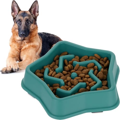 Anti Schling Napf Hund, Slow-Feeder Futternapf für kleine und mittelgroße Hunde und Katzen, interaktiver Anti-Verschling-Futternapf, universaler Anti-Würge-Napf für Hunde und Katzen (A) von jiejack