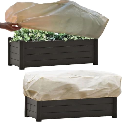 Wnterschutz für Kübelpflanzen, Pflanzen Winterschutz, Winter Protection for Flower Boxes, Protective Cover for Winter Plants, Frost Protection Balcony Plants with Drawstring Wnterschutz für Kübelpflanzen, Pflanzen Winterschutz, Winter Protection for Flower Boxes, Protective Cover for Winter Plants, Frost Protection Balcony Plants with Drawstring von jiejack
