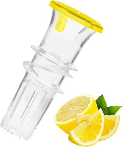 Zitronensaft -Squeezer,Manual Lemon Squeezer with Lid, Food Grade Citrus Juice Extractor, Hand Kitchen Tool, Easy to Use Fruit Press for Home, Bars, Restaurants (Gelb) von jiejack