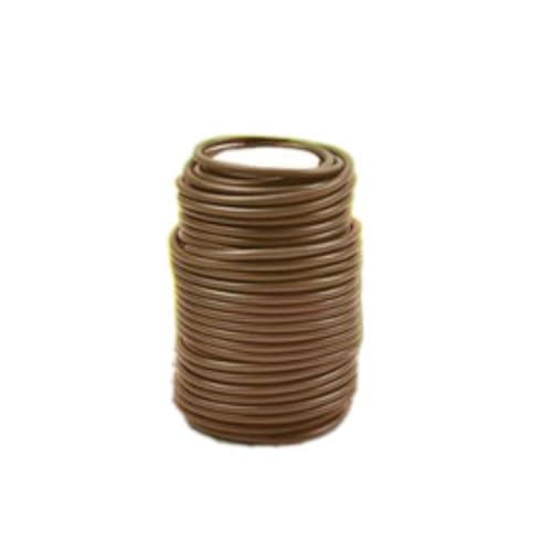 jiejack 3.5mm Pflanzendraht Gartendraht, 20M Bindedraht Gummiert Weicher Pflanzendraht weiche Pflanzenbänder, Gartenzubehör zur Unterstützung von Kletterpflanzen Garten-Drehung (Dunkelbraun) von jiejack