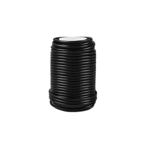 jiejack 3.5mm Pflanzendraht Gartendraht, 20M Bindedraht Gummiert Weicher Pflanzendraht weiche Pflanzenbänder, Gartenzubehör zur Unterstützung von Kletterpflanzen Garten-Drehung (Schwarz) von jiejack