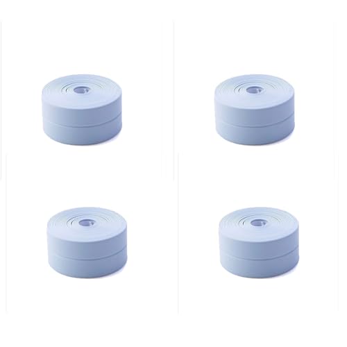 jiejack 4 Stück Küche Badezimmer Dichtband Schimmelresistent Spülbecken Toilette Wandfugen Dichtstreifen Selbstklebend PVC-Wasserdichtungsstreifen Wiederverwendbar (Blau, 3.2M*2.2CM) von jiejack