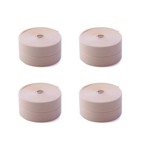 jiejack 4 Stück Küche Badezimmer Dichtband Schimmelresistent Spülbecken Toilette Wandfugen Dichtstreifen Selbstklebend PVC-Wasserdichtungsstreifen Wiederverwendbar (rosa, 3.2M*2.2CM) von jiejack