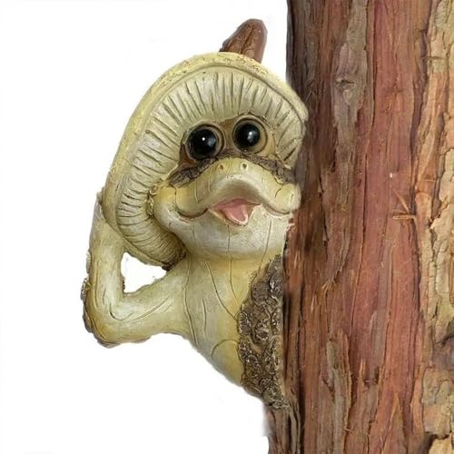 jiejack Kletternder Späherfrosch Gartenanhänger, Harz Kunsthandwerk Hofdekoration, Realistischer Frosch Kletterpose, Outdoor Gartenzierfigur für Baum/Blumenständer (C) von jiejack
