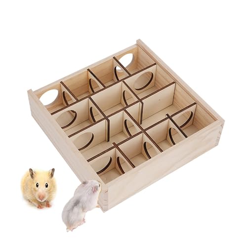 jiejack Natürliches Holz-Labyrinth-Tunnelsystem für Hamster – Interaktives Intelligenzspielzeug mit Acryl-Abdeckung für Zwerghamster, Mäuse und Rennmäuse Hamster Labyrinth Tunnel Spielzeug jiejack Natürliches Holz-Labyrinth-Tunnelsystem für Hamster – Interaktives Intelligenzspielzeug mit Acryl-Abdeckung für Zwerghamster, Mäuse und Rennmäuse Hamster Labyrinth Tunnel Spielzeug von jiejack