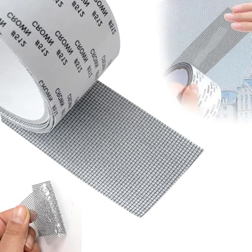 jiejack Reparaturband Fliegengitte,Klebeband für Fliegengitter, Selbstklebend Mückenabwehr Loch-Reparaturband Haushaltsfenster Sieb Sticker Anti-Insekten Wiederverwendbar (5, Grau) von jiejack