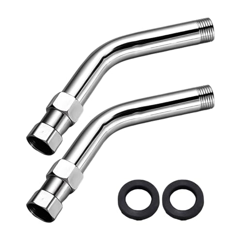 2 x 135-Grad-Drehwinkel, Stahl-Duschwinkeladapter zur Optimierung von Handstrahlen, Mustereinstellung, Kopfwinkelstück 2 x 135-Grad-Drehwinkel, Stahl-Duschwinkeladapter zur Optimierung von Handstrahlen, Mustereinstellung, Kopfwinkelstück von jiingekk