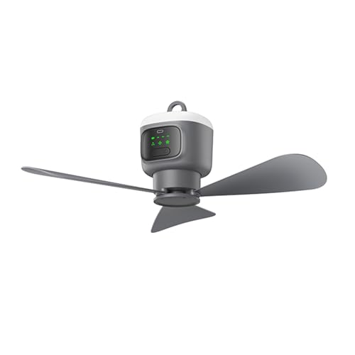 Deckenventilator, abnehmbare Blätter, 12000 mAh, Batterie, Fernbedienung, verstellbare Beleuchtung für Camping, Zelte, Outdoor, wiederaufladbar, Camping-Licht mit USB-Aufladung Deckenventilator, abnehmbare Blätter, 12000 mAh, Batterie, Fernbedienung, verstellbare Beleuchtung für Camping, Zelte, Outdoor, wiederaufladbar, Camping-Licht mit USB-Aufladung von jiingekk