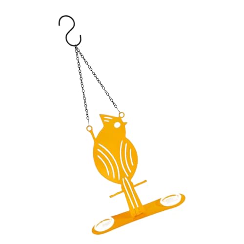 Dekorativer Vogelfutterspender zum Aufhängen für Hinterhof, Vogelbeobachtung und Gartenornamente, Outdoor-Metall-Vogelfutterstation von jiingekk