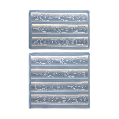 Doppel-Set mit Schleife für Nägel, Dekoration und tragbares Zubehör, einschließlich ineinandergreifender Ketten und Perlen, Nagelkunst-Dekorations-Werkzeug von jiingekk