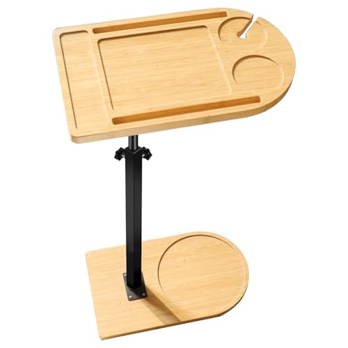 Funktionales Badewannentablett aus Holz mit 360 Grad drehbarem Design und Oberflächen, tragbarer Badewannen-Beistelltisch, stabiles Holz-Badregal von jiingekk
