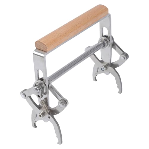 Imkerrahmen-Extraktor-Werkzeug, ergonomischer Holzgriff und rutschfeste Edelstahlkonstruktion, Holzgriff, Imkereiausrüstung von jiingekk