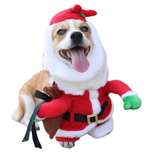 Lustiges Hundekostüm mit Festival-Motiv, bequemes Polyester-Haustier-Outfit für Halloween, Weihnachten, Neujahr, Partys, Aktivität, leicht zu tragen, Hunde-Jumpsuits für Partys von jiingekk