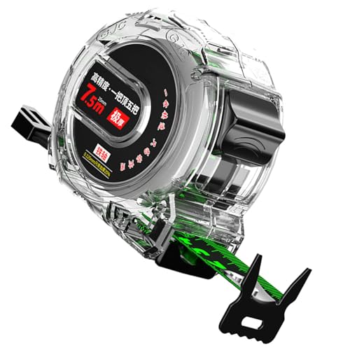 Maßband mit hoher Sichtbarkeit, 5 m, transparentes ABS-Maßband, Upgrades für Möbelinstallation und Ingenieurprojekte, automatische Verriegelung Maßband mit hoher Sichtbarkeit, 5 m, transparentes ABS-Maßband, Upgrades für Möbelinstallation und Ingenieurprojekte, automatische Verriegelung von jiingekk