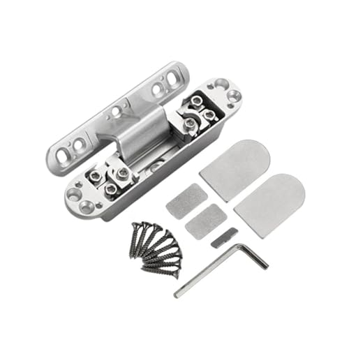 Unsichtbare Türscharniere, 125 Grad schwenkbar, verdecktes Scharnier, robuste Aluminiumlegierung, Stoßstange für Holz, Falttüren Unsichtbare Türscharniere, 125 Grad schwenkbar, verdecktes Scharnier, robuste Aluminiumlegierung, Stoßstange für Holz, Falttüren von jiingekk
