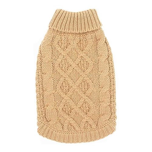Warmer Rollkragenpullover für Hunde mit Zopfmuster, Strickwaren für kleine bis große Hunde, Winter/Herbst, kaltes Wetter Warmer Rollkragenpullover für Hunde mit Zopfmuster, Strickwaren für kleine bis große Hunde, Winter/Herbst, kaltes Wetter von jiingekk