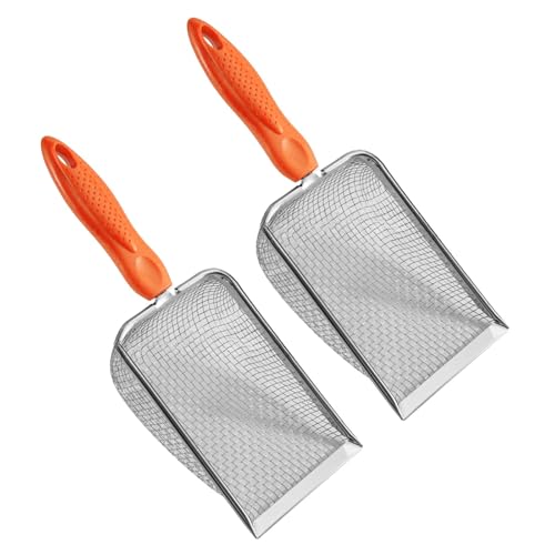 jiingekk 2 Stück Gartenerde Sieb Sanderde Kompostsieb mit Griff Gartensieb Kompostsieb Erdensieb Erdsieb Pflanzschaufel von jiingekk