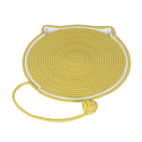 jiingekk Doppelseitiges Katzen-Pad mit interaktivem Spielzeug, dicke Katzenkratzmatte für Bett oder Wand, runde Katzenkratzer von jiingekk