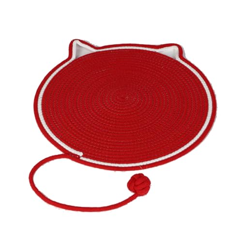 jiingekk Doppelseitiges Katzen-Pad mit interaktivem Spielzeug, dicke Katzenkratzmatte für Bett oder Wand, runder Kratzbaum von jiingekk