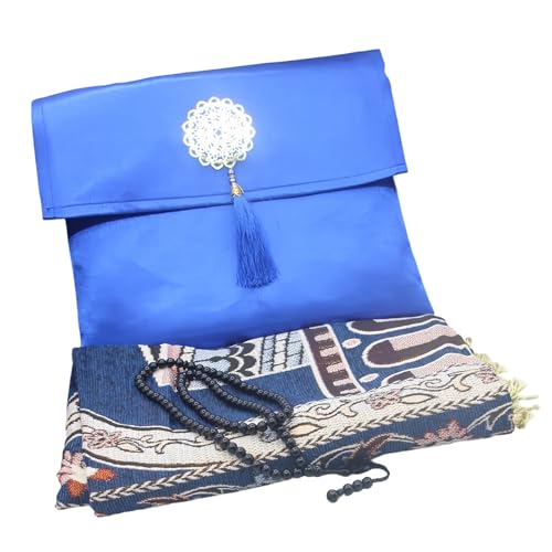jiingekk Gebetsteppich mit Perlen und Aufbewahrungstasche, perfekt für Zuhause, Moschee oder Reisen, weich und langlebig jiingekk Gebetsteppich mit Perlen und Aufbewahrungstasche, perfekt für Zuhause, Moschee oder Reisen, weich und langlebig von jiingekk