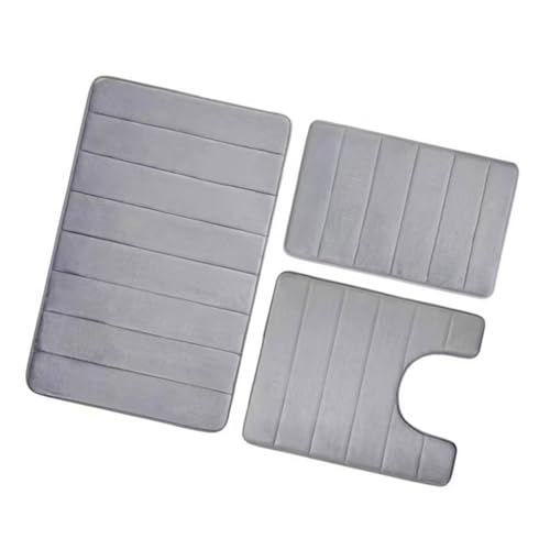 jiingekk Rutschfestes Flanell-Badteppich-Set, weich, saugfähig, waschbar, für Zuhause, Fitnessstudio, Salon und Dusche, Bodenmatten jiingekk Rutschfestes Flanell-Badteppich-Set, weich, saugfähig, waschbar, für Zuhause, Fitnessstudio, Salon und Dusche, Bodenmatten von jiingekk