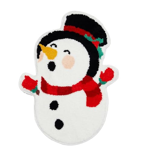 jiingekk Weiche Plüsch-Badematte, Weihnachtsbaum, Weihnachtsmann, Badteppich, Bodenpolster, Wasseraufnahme und rutschfest im Nassbereich, Weihnachts-Badezimmerzubehör jiingekk Weiche Plüsch-Badematte, Weihnachtsbaum, Weihnachtsmann, Badteppich, Bodenpolster, Wasseraufnahme und rutschfest im Nassbereich, Weihnachts-Badezimmerzubehör von jiingekk