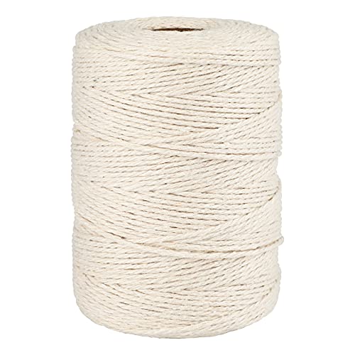 Baumwolle Schnur Macrame Garn Bastelschnur 2mm x 200M zum DIY, Geschenkverpacken, Gärtnern (Beige) von jijAcraft
