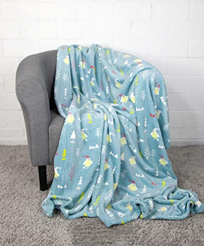 Wohndecke Kuscheldecke Plüschdecke Decke Tagesdecke Soft Verschiedene Designs (Blue Winter) von jilda-tex