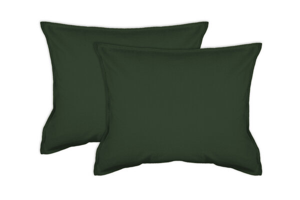 jilda-tex 2er Pack Kissenbezug in Stone-Washed Optik 100% Bio-Baumwolle Uni Made in Green 45x45cm 50x50cm von jilda-tex
