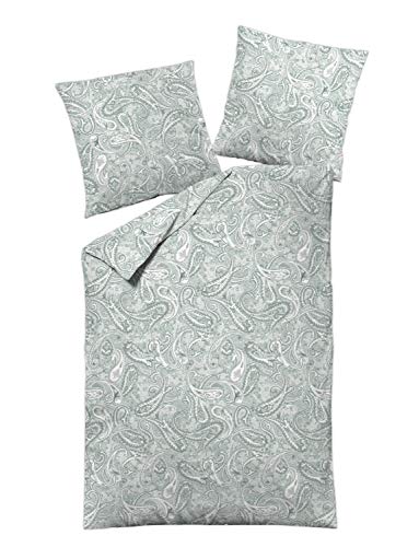 jilda-tex Bettwäsche Biber-Bettwäsche Edel-Flanell Winter-bettwäsche Ökotex-100 135x200 cm + 80x80 cm 100% Baumwolle mit Reißverschluss Verschiedene Designs (Paisley Allover) von jilda-tex