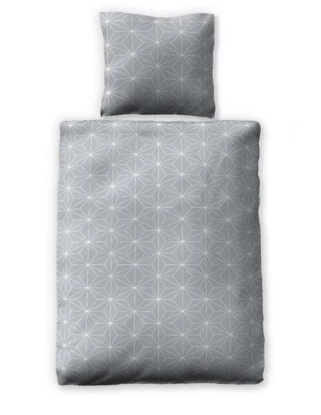 jilda-tex Bettwäsche "Simple Geometric Grey" 100% Bio-Baumwolle 135x200 + 80x80 cm von jilda-tex