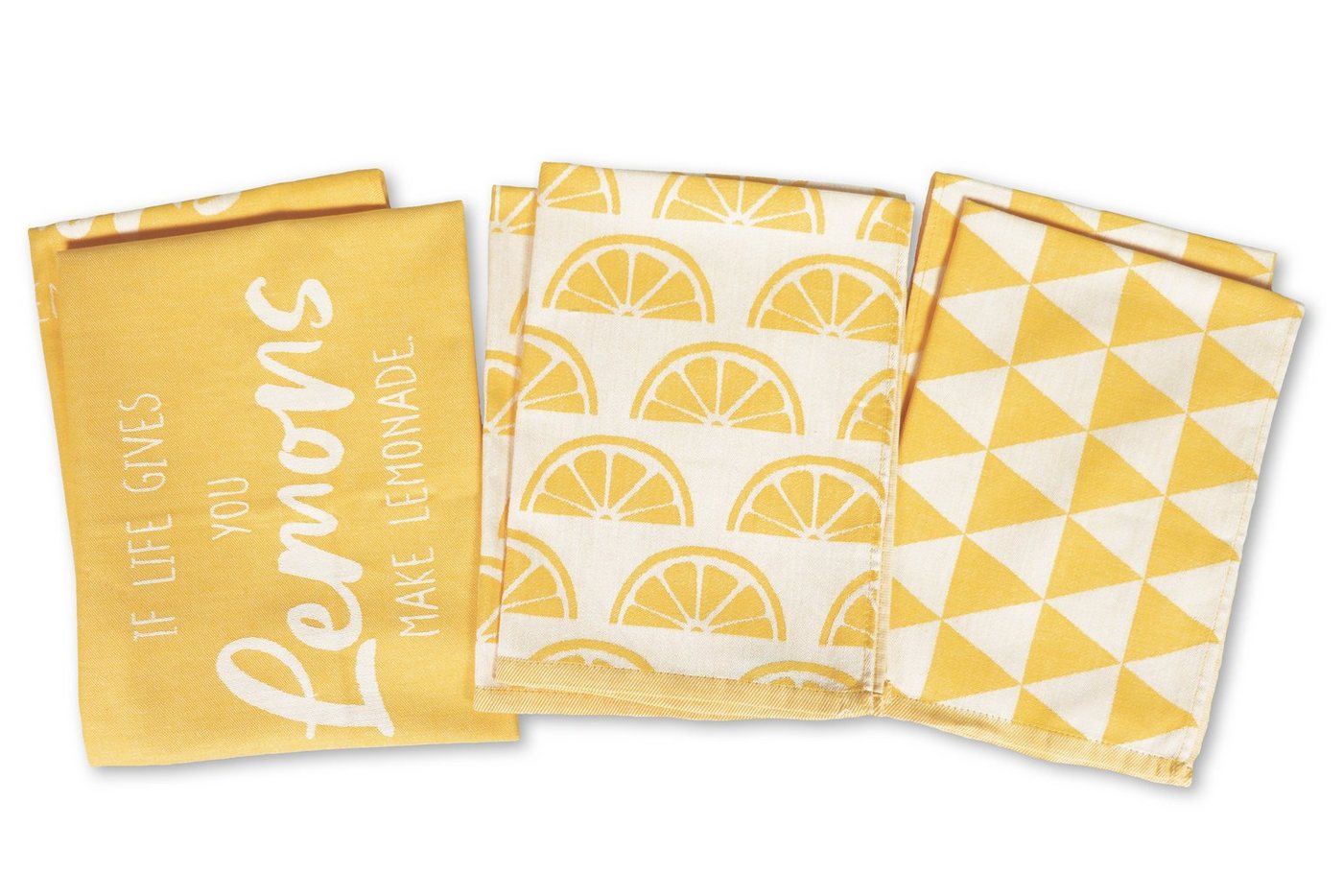 jilda-tex Geschirrtuch Make Lemonade, (Set, 6-tlg., 6 Geschirrtücher mit Motiven), 6 Jacquard-Küchentücher in 50x70 cm von jilda-tex