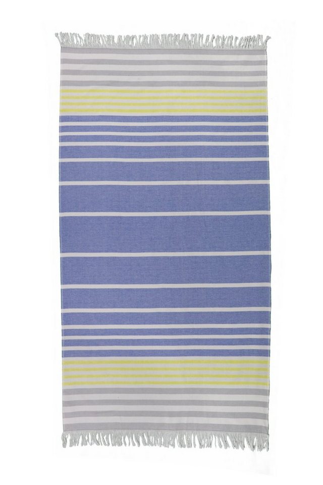 jilda-tex Hamamtuch, Vorderseite Jacquard - Rückseite Frottier (1-St), im tollen Design - mit Fransen von jilda-tex