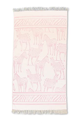 jilda-tex Hamamtuch Pestemal 90 x 170 cm Öko-Tex 100 Badetuch Handtuch Strandtuch Saunatuch (Savanna Zebra Rosa) von jilda-tex