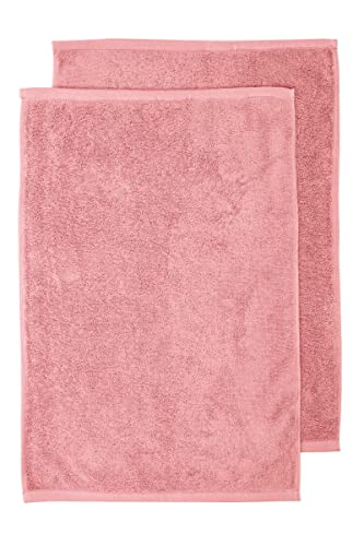 jilda-tex Handtuch Duschtuch Gästetuch Badematte Set Soft Cotton 100% Bio-Baumwolle GOTS (Altrosa, 2er-Set Badematte (2X 50x70 cm)) von jilda-tex