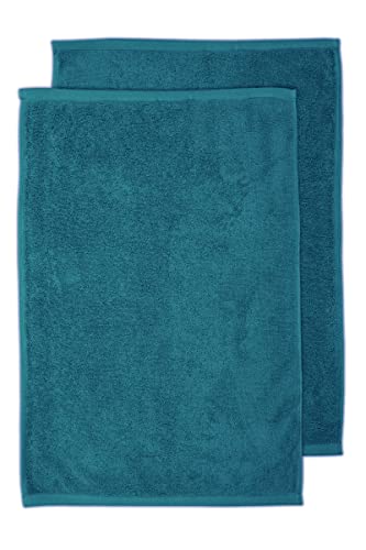 jilda-tex Handtuch Duschtuch Gästetuch Badematte Set Soft Cotton 100% Bio-Baumwolle GOTS (Petrol, 2er-Set Badematte (2X 50x70 cm)) von jilda-tex