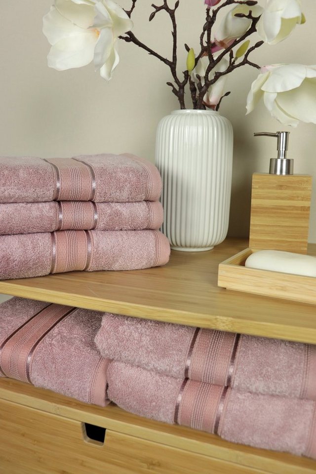 jilda-tex Handtuch Set, Frottier, (6-tlg), besonders saugfähig und strapazierfähig 480 gsm von jilda-tex