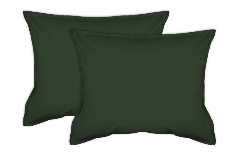 jilda-tex Kissenhülle Lissabon, (2 Stück), 2er Pack Zierkissenhülle Stone-Washed Renforcé aus Bio-Baumwolle mit Stehsaum von jilda-tex