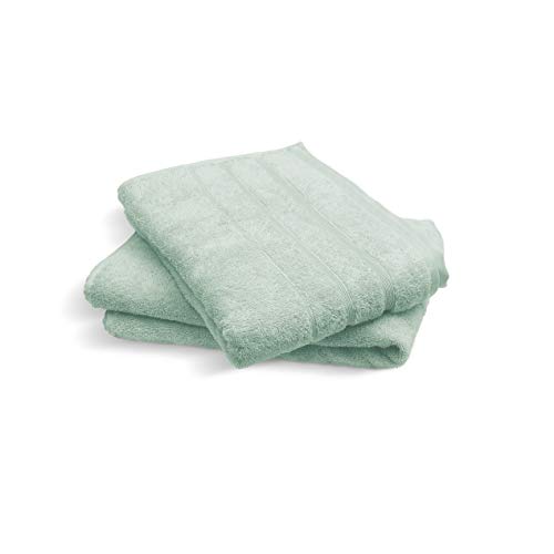 jilda-tex Ocean Safe Handtuch Duschtuch Badematte Set 500GSM 100% Bio-Baumwolle 100% biologisch abbaubar GOTS Cradle to Cradle Gold Fair Wear Foundation (2er-Set Duschtuch (2X 70x140cm), Mint) von jilda-tex